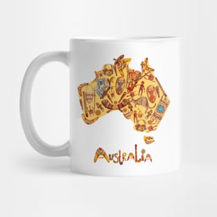 Aboriginal Map Australia Mug